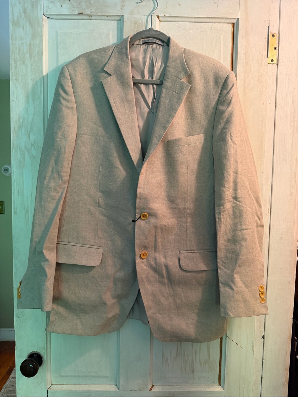 Studiosuits Men's Barn Beige Linen Suit Blazer - Size 44L. Never worn. NWT